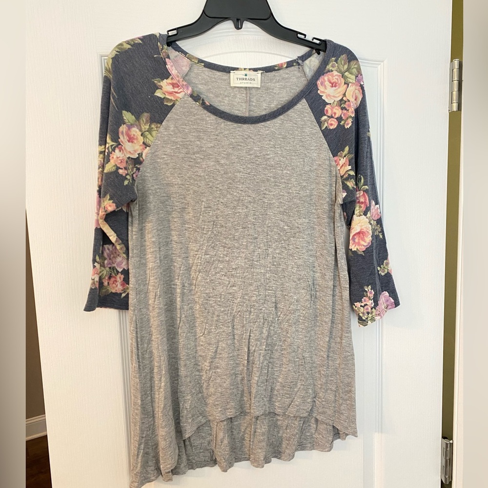 Women’s Floral Raglan Top